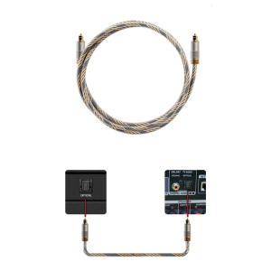 Digital Optical Cable Male to Male SPDIF Cable with Nylon Braided Fiber Cord for Home Theater Soundbar TV