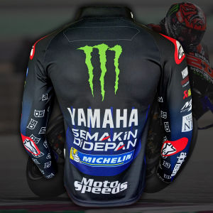 เสื้อแขนยาว MotoGP Monster Energy Yamaha เสื้อโมโตจีพีทีม มอนสเตอร์ เอเนียร์จี้ ยามาฮ่า #MG0022 รุ่น Fabio-Q#20 ไซส์ S-5XL
