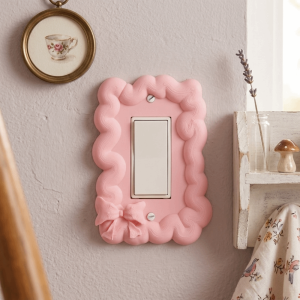 KAKA 3D Printed Light Switch Guard Covers Creative Self-Adhesive Switch Stickers Easy Install Decorative Switch Frame Cover Bedroom