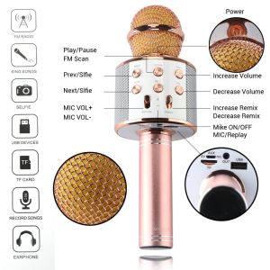 COD MIC KARAOKE BLUETOOTH WIRELESS PORTABLE WS858 / Mic WS 858 Speaker Smule Wireless Karaoke Portable