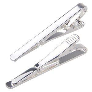 JPTD Hot Sale Fashion Simple Practical Silver Gold Toned Necktie Clasp Suit Clip Metal Tie Clip Pin for Men Gift