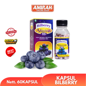 BILBERRY ADAWIYAH 99 KAPSUL EKSTRAK - BILBERRY ADAWIYAH99 ORIGINAL OBAT MATA