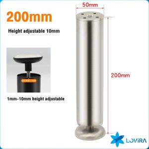 LoviRa Table Sofa Bed Feet Furniture Legs Adjustable Stainless Steel Kitchen Furniture Legs Cabinet
