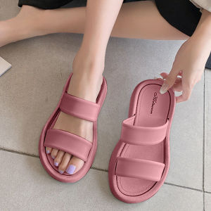 LKShoes New Fashion  รองเท้าแตะแบบสวม รองเท้าแตะแฟชั่นผู้หญิง  มีให้เลือกถึง4สี เป็นดีเทล2สายคาดด้านหน้า ใส่แล้วเก็บรูปเท้าดูเรียวดูสวยขึ้น พื้นนิ่มใส่สบาย อย่างปัง