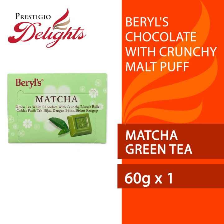 Beryl's Matcha Green Tea Chocolate With Crunchy Malt Puff 60g | Lazada ...