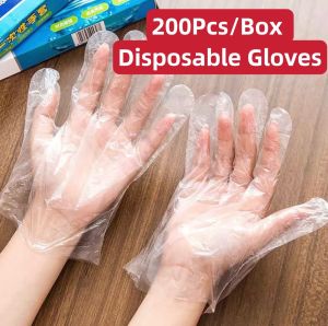 Food Grade Disposable Gloves Transparent Plastic Gloves for Kitchen Catering [SG SELLER]
