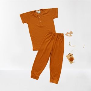 JENAKA KIDS Bahi Botton Play Set Setelan Anak Kancing Dark Mustrad