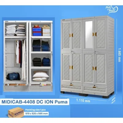 Lemari Pakaian Plastik Napolly 4 Pintu Midicab 4408 Dc Ion