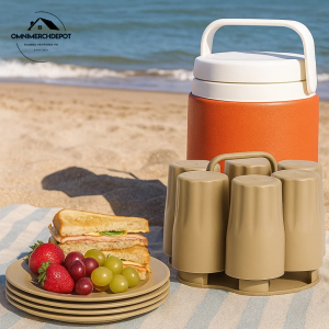 OmniMerchDepot Water Container with Flip Faucet Water Jug Container 2.5 Gallon /5 Gallon Mocha Tubigan Lagayan ng tubig Water Jug With Faucet Water Gallon Dispenser Container dispenser cooler Thick Water Container With Faucet Water