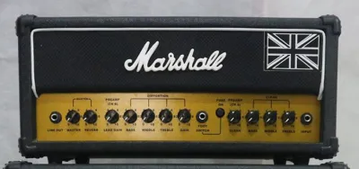 Ampli Gitar 12 Inch Marshall 3 Input Head Cabinet Ada Efek Distorsi Dan Input Mic