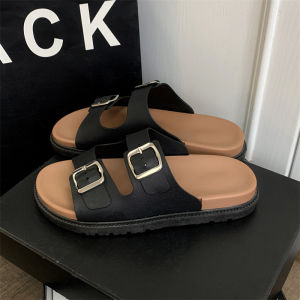 [Free Shipping] In-stock summer new vintage simple thick-soled double-strap womens sandals for outdoor wear