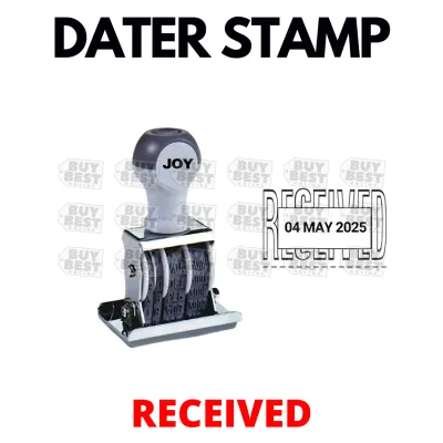 Rubber Stamp Dater - PAID / RECEIVED / PLAIN