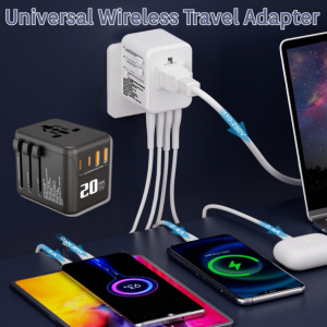 Universal Travel Adapter Dual USB Wall Plug Multifunctional Conversion Socket International Power Charger