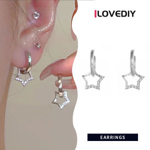 [ILOVEDIY] Niche Design Earrings Five-Pointed Star Earrings Minimalist Exquisite Trendy Earrings
