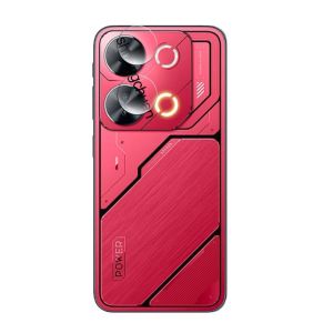 For Itel P65 tempered glass 3in1 Itel P65 phone case Trendy Brand Cartoon Mechanical Case+camera lens film