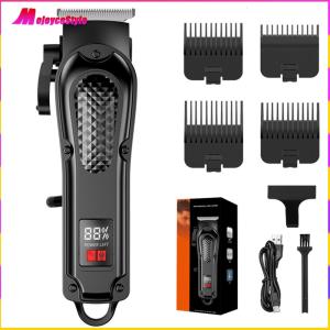 【NEW】 Mens Professional Hair Clipper with LED Screen for Precise Trimming Home Barber Grooming Cordless Black