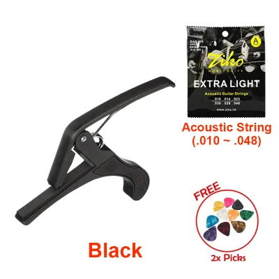 Capo Guitar - Acoustic Electric Ukulele + 2 Pick Accessories Set Gitar Akustik Elektrik Ukulele Kecil Murah 吉他变调夹