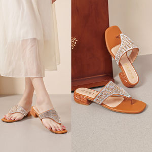 Korean Classy Durable Low Heels Sandal for Women 8835-Walking Footwear for ladies Casual Summer Sandal