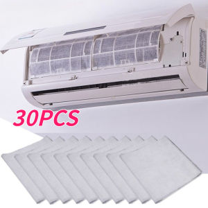 30PCS Ultra-Thin Air Conditioner Filter Virus Dust Isolation Screen Washable Non-Woven Mesh for AC