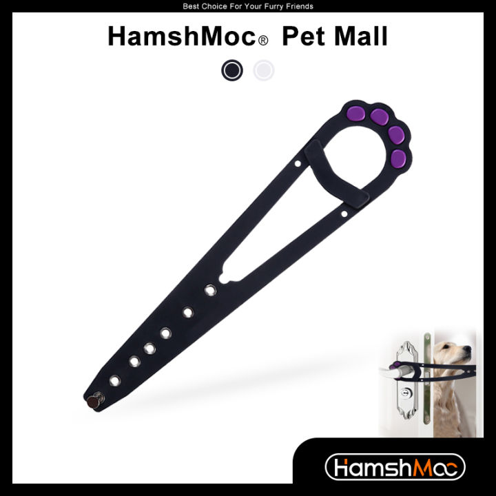 hamshmoc-durable-pet-proof-door-lever-lock-adjustable-door-handle-lock