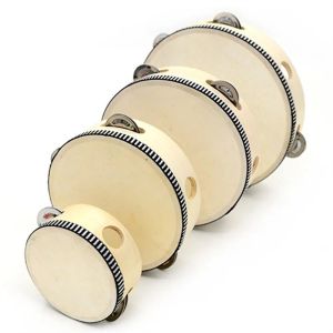 CHUNIY 4/6/8/10นิ้ว แทมบูรีน ของเล่นตีกลอง เพอร์คัชชัน กลองสำหรับเด็ก ปาร์ตี้เคทีวี เกมเพลง กลองแบบมือถือ เครื่องดนตรีประเภทต่างๆ