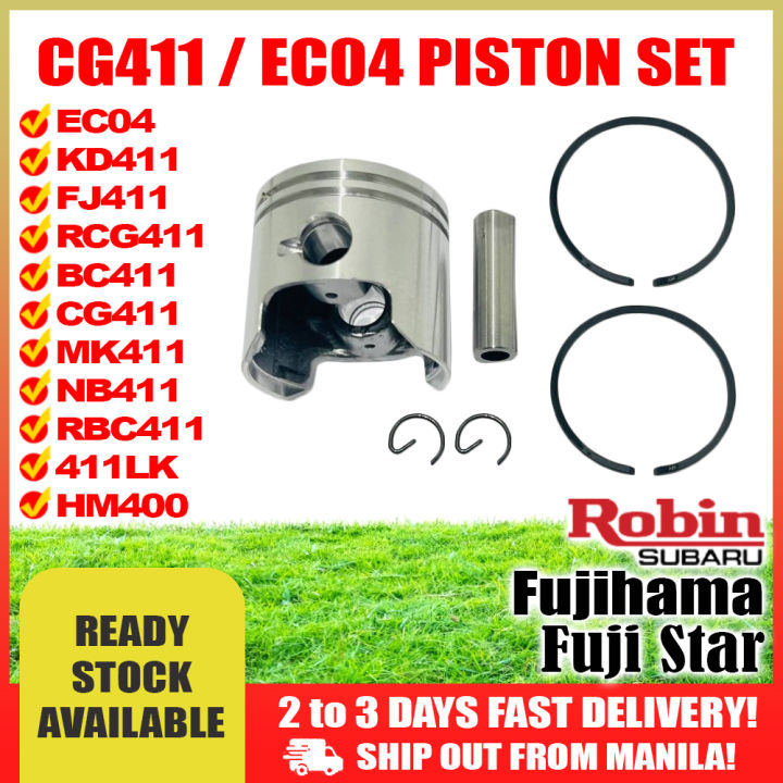 Piston Set for Robin, Fujihama Fujistar EC04, CG411 2 stroke Grass ...