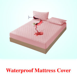 Quilted Mattress Cover 100% Waterproof Mattress Protector Bed Foam Cover Fitted Sheet Mattress Cover Mattress Pad Cover Pillow Cover