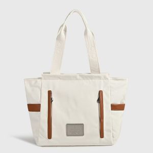 ALO Women Nylon Tote Bag Large Capacity Casual Shoulder Handbag Multi Pockets Side Pouch Design Daily Work Shopping Travel Bag