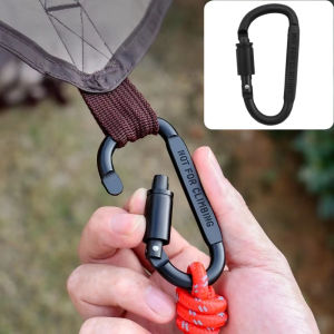 Aluminium Alloy Safety Buckle D-Type Mountain Buckle High-Quality Bold With Lock And Flattened