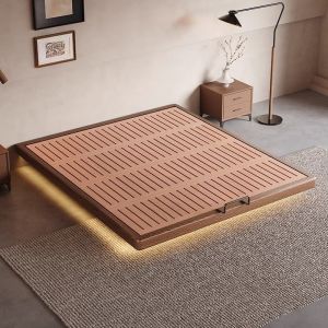 Sime Darby Ash Wood Floating Bed Frame Tatami Bed Frame Platform Bed Queen&king Size Bed Frame With Mattress