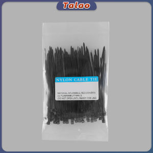 Talao 100pcs Nylon Cable Tie Wire 3.6/4.8MM Plastic Wire Tie Black/White