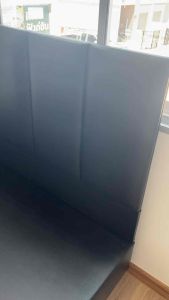 เตียงนอน พร้อมส่งสินค้า (หัวตรงคลาส สีเทา )หัวเตียง+ฐานเตียง เตียงดีไซน์ เตียงบล็อก