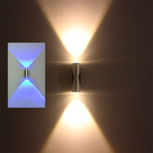 MC [Free Ship] Waterproof 1/2/5pcs 2W/6W White/warm/blue light LED Porches Up and Down Lights Indoor Wall Light Aluminum Outdoor Wall Lamps【Fast delivery】