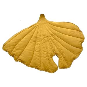 Large Leaf Blanket Soft Yellow/ Green Leaves Shape Blankets Beds Sofa Cotton Cosy Blanket Infant Indoor Crawling Mat