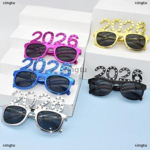 [COD] xingtu 2026 Number Eyeglasses Happy New Year Glasses Glitter Sunglasses Cosplay Prop Xmas Party Decoration Funny Glasses