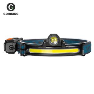 XPG+COB LED Powerful Head Flashlight Motion Sensor Outdoor Head Light Power Display Camping Headlight for Hiking Fishing