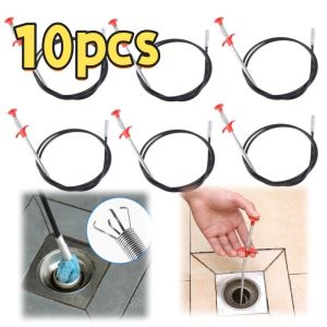 【Spot】Sewer Pipe Dredging Four-Claw Extractor Floor Drain Hair Grab Hook Kitchen Gripper