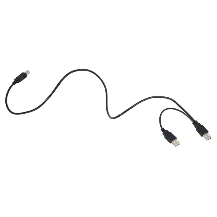 Dual USB 2.0 Male to Standard B Male Y Cable 80cm for Printer & Scanner