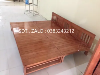 giường ghế gấp gỗ xoan đào 1m21m61m8 giường gấp gọn tiện lợi đa năng