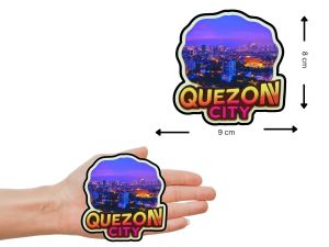 Travel QUEZON CITY Stunning magnets. Beautiful Art Lasting Memories Souvenir