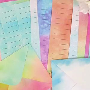 160pcs Watercolor Letter Paper and Envelope Set DIY Postcards Artistic Design Stationery Writing Paper Vintage Invitation Card2026
