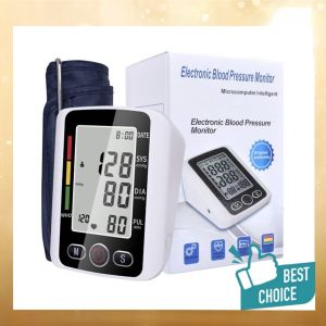Touch Screen Wrist BP Monitor with Color Hypertension Indicator