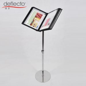 FANTASY Deflecto Menu Stand Menu Holder Ad Poster Display Aluminum Floor Sign Holder with Base for Presenting and Showcasing Restaurant Menus Promotions Specials Marketing Materials and Event Notice
