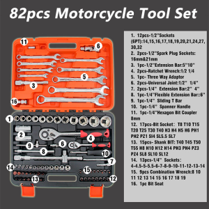 REAIM Tool Kit Set 85 Pcs Tool Kit Kunci Sok Set Mobil Hand Toolset/Toolkit Tool box
