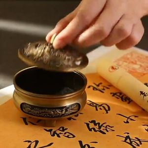 【𝗥𝗲𝗮𝗱𝘆 𝗦𝘁𝗼𝗰𝗸】 Incense Burner Alloy Incense Coil Burner Incense Holder 铜香炉 香爐 盘香炉 线香炉 香插 香薰炉 龙凤呈祥(免费送1小葫芦+1防火棉)