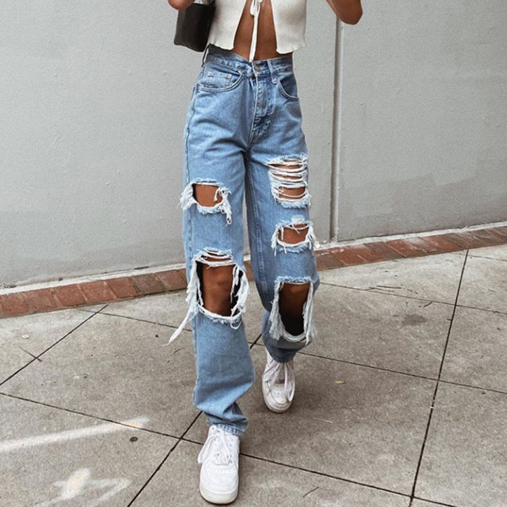 High-Waisted Mom Jean  Cute ripped jeans, High waisted mom jeans, Jeans  outfit casual