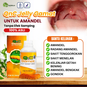 QNC Jelly Gamat Emas Ekstrak Asli - Suplemen Herbal Pencerdasan Anak Warna Aprikot - Single Pack