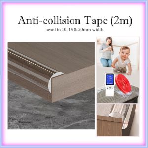 2m Transparent Bumper Anti collision Tape - Table / Cupboard / Wall / Sharp Edge Safety Guard *Prevents Children Injury