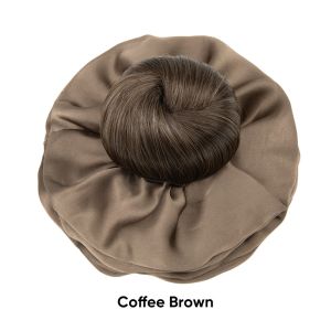 MI LI Elegant Influencer-style Hair Tie Synthetic with Grab Clip Natural-looking Artificial Flower Bun Hair Accessories Fluffy Bun-making Hair Bun Clip for Women
