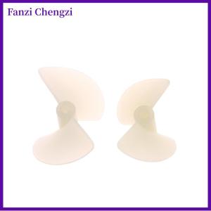 Fanzi สกรูเสาไนลอนไฟฟ้า1คู่ D22mm 26มม. CW CCW ใบพัดสองใบสีขาวแบบ DIY สำหรับเรือ RC รุ่น2มม. เพลา